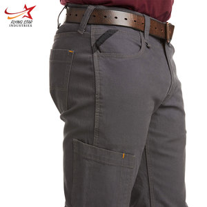 กางเกงคาร์โก้ขาตรงของผู้ชายกางเกงขาตรงแบบเต็มตัวสามารถวางซ้อนกันได้พร้อมกระเป๋าด้านข้าง - Product Image 5