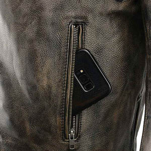 Veste en cuir élégante pour homme avec col montant, logo frontal, tissu PU de haute qualité, design personnalisable, mode urbaine en promotion - Product Image 3