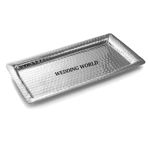 <b>Matte</b> Finished Metal Chocolate Tray Rectangle Shape Designer Chocolate Platter Customized Size Fancy new Chocolate Tray - Product Image 4