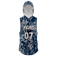 Uniforme de football américain 7v7 personnalisé OEM, imprimé par sublimation, tissu respirant Dry-fit 100 % polyester/spandex, idéal pour l'été