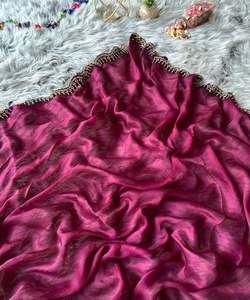 Saree avec chemisier beige fête porter concepteur vêtements de mariage dentelle bordure soies Saris inde vert femmes adultes inde et Pakistan 500 vêtements - Product Image 6