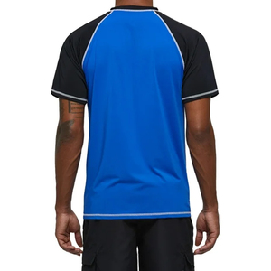 Wholesale Spandex/Nylon Custom <b>Print</b> Unisex Adults Rash Guard Short Sleeve Shirt Logo Heat-Transfer Printing Sun Protection - Product Image 4