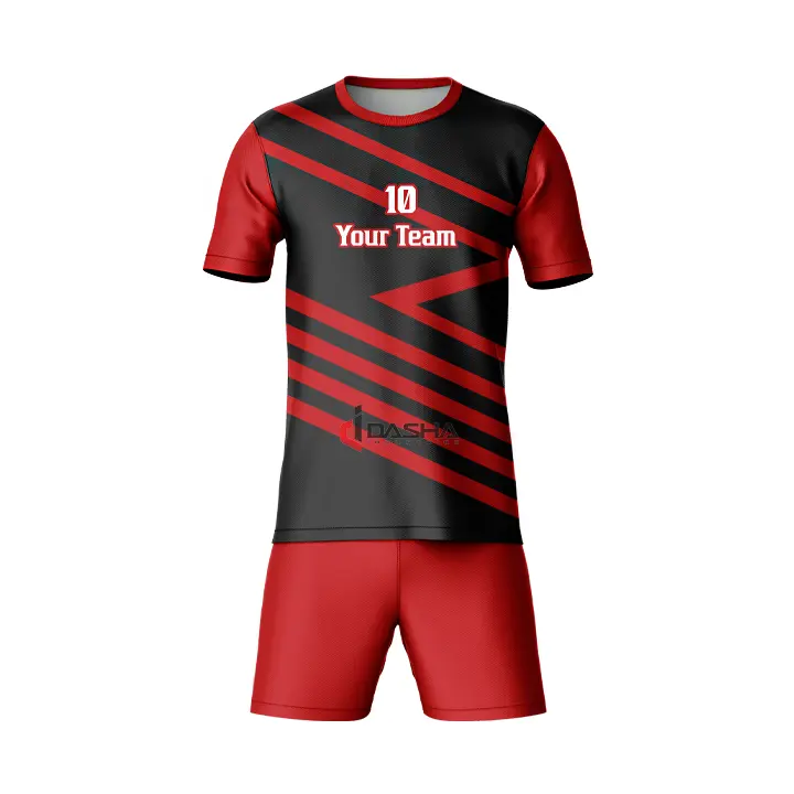 Latest 100% polyester Soccer Jerseys best quality Cheap Wholesale football Shirt and Short Training Wear for Men's