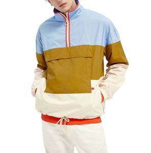 Casual Outdoor Breathable Windbreaker Jacket Color Block Custom Logo Mesh Lining Windbreaker Jacket For Men - Product Image 3