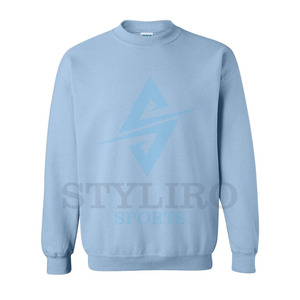 Sweat-shirt de sport vierge personnalisable avec logo, impression par décoloration de qualité, coupe classique, pull-over homme en coton, col rond, couleur unie, pour l'hiver - Product Image 6