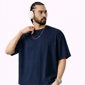 Camiseta de Algodón Extra Grande para Hombre |   Camiseta de Manga Corta 100% Tejida de Color Sólido |   Estilo Americano Anti-Pilling |   Fabricación Personalizada al por Mayor - Product Image 5