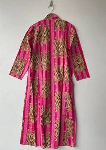 Robe maxi en coton imprimé à la main en Inde, robe légère, peignoir - Product Image 6