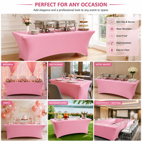 Nappe extensible de 6 pieds pour table rectangulaire, housse élastique ajustée pour réception de mariage et dîner buffet