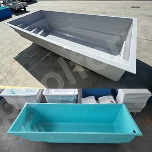 Coque de piscine de spa de nage en fibre de verre sur mesure de grande taille avec jacuzzi et hydromassage pour installation enterrée - Product Image 4