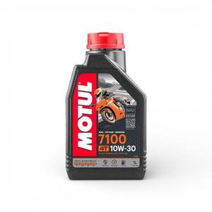 Huile moteur pour moto 4T Motul 7100 10W30 1 litre 100% synthétique MA2-Premium pour système de lubrification - Product Image 1