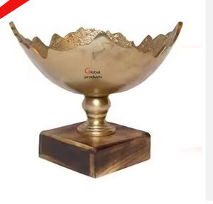 Cuenco para servir comida de acero inoxidable de metal de forma redonda con acabado dorado de aspecto más nuevo para restaurante de hotel - Product Image 5