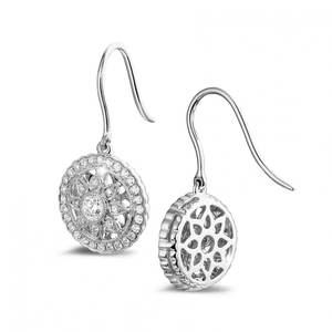 Boucles d'oreilles en or blanc 18 carats Vala Brothers, diamants ronds de laboratoire, qualité E VS, 6 grammes, luxe, tendance, cadeau de fête, clous d'oreilles, export direct - Product Image 2
