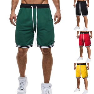 Shorts en maille tricotés à cordon de serrage pour hommes (avec poches) Logo vierge personnalisable pour entraînement, activités de plein air, sport et basketball pour garçons - Product Image 1