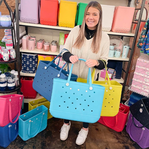 Large Capacity EVA Rubber Beach Tote Bag Wholesale Waterproof Durable Easy to Clean Perforated <b>Pool</b> Travel Handbag - Product Image 1