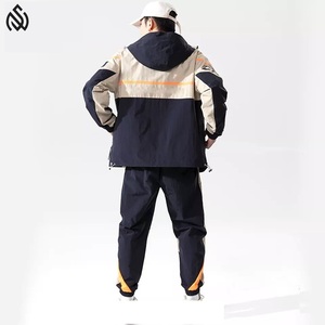 ชุดวอร์มลำลองสำหรับผู้ชายชุดวอร์ม2ชิ้นผ้าไนลอนน้ำหนักเบามีซิปด้านบนชุดวอร์มกันลมออกแบบได้ตามต้องการ - Product Image 6