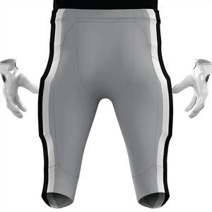 Personalizado 100% poliéster sublimado uniforme de fútbol americano para los hombres transpirable negro y gris Tackle Twill equipo Jersey corto - Product Image 6