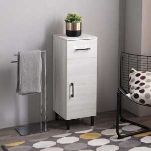 Mueble de Baño Ravenna de 31.5cm con Base de Roble Blanco, 1 Puerta y 1 Cajón - Product Image 1