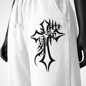 Pantalones Deportivos Blancos Personalizados de Pierna Ancha para Mujer, con Cordón Ajustable, Cintura Elástica, Corte Recto, Estampado Gráfico, Pantalones de Descanso, Venta al Por Mayor OEM - Product Image 4