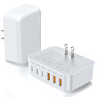 Vente directe usine OEM ODM Station de charge 6-en-1 GaN 100W Chargeur rapide 3A3C PD QC Prises US EU UK pour Ordinateur Portable Téléphone Ignifuge OTP