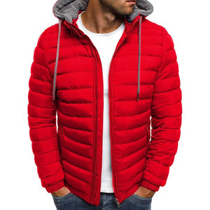 Chaqueta Acolchada Ligera Personalizada al por Mayor para Hombre, Cuello Alto, Invierno, Cálida, a la Moda, de Lona de Alta Calidad - Product Image 1