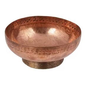 Bol de service en cuivre magnifiquement poli pour des dîners élégants, des fêtes à la maison, des soirées de cuisine indienne ou des rassemblements festifs - Product Image 6