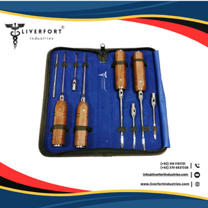 Nouveau ensemble d'ascenseurs interchangeables dentaires équestres 8 pièces concave droit incurvé en acier inoxydable court long vétérinaire - Product Image 3