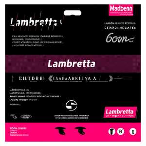 Support de fixation de porte-bagages arrière Lambretta Lui + Vega + Cometa avec trous de montage et passe-cordons en caoutchouc pour systèmes de carrosserie de moto - Product Image 2
