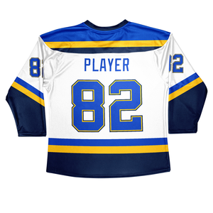 Vente en gros de maillots de hockey sur glace sublimés à col en V personnalisés numéro de nom en sergé de haute qualité évacuant l'humidité écologique 100% - Product Image 2