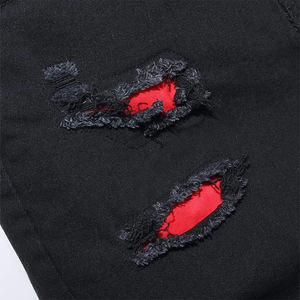 Shorts en jean baggy pour homme personnalisés, 100% coton, impression numérique unie, respirant, séchage rapide, écologique, décontracté - Product Image 6