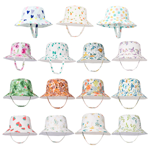 Protection Uv bébé enfants été chapeau de soleil enfant en bas âge réversible pêcheur chapeaux unisexe dessin animé imprimé enfants infantile enfants seau chapeau - Product Image 6