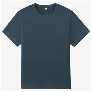 High Quality 100% Cotton <b>Men's</b> <b>Summer</b> Casual T-<b>Shirt</b> Breathable Loose O-Neck Short Sleeve Top with Solid Pattern Knitted Weave - Product Image 6