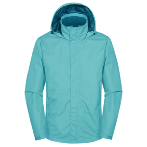 Nouveau 2026 personnalisé hommes automne à capuche matelassé veste imperméable coupe-vent respirant enduit toile tissé tissu sport avant - Product Image 1