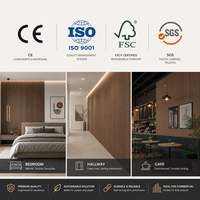 Panneau mural rainuré WPC moderne de luxe, imperméable, panneau composite en bois décoratif pour la décoration intérieure