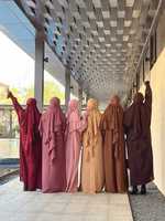 Khimar Hijab Thobe/Dhut de haute qualité à 2 couches pour femmes adultes, vêtements islamiques légers, respirants, extensibles dans quatre directions, anti-plis