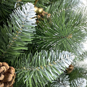 Sorce Factory Bestseller 5-10 Fuß Luxuriöser Gemischter PE-Weihnachtsbaum mit Goldenen Beeren und Tannenzapfen - Product Image 2