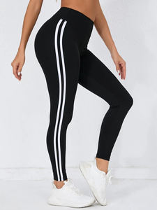 Leggings de sport pour femmes, taille haute, super doux, écologiques, respirants, solides, extensibles, pantalons serrés, fermeture à cordon, ceinture - Product Image 4