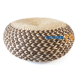 Meilleure collection de tabourets de comptoir en jacinthe d'eau tissés à la main durables poufs meubles de salon pour usage décoratif - Product Image 1