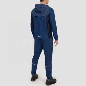 Wholesale Custom Logo Waterproof Plus Fleece Zip up Hooded Outdoor Windbreaker Jacket sweatpants <b>Jogger</b> Sets for Unisex 2025 - Product Image 2