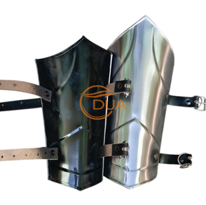 Brazaletes de hierro medievales, hechos de hierro de calibre 18, diseñados para proteger la parte inferior de los brazos - Product Image 3