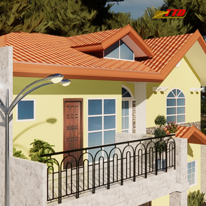 Experimente la elegancia Balcón de hierro forjado Pasamanos decorativos modernos para interiores y exteriores Hecho a mano Artesanos locales calificados Vietnam - Product Image 1