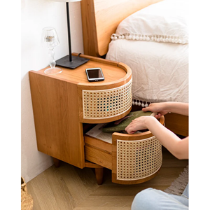 Cajón de mesita de noche de ratán de alta calidad más vendido, Vietnam tejidos a mano de muebles de dormitorio, juego de decoración para el hogar - Product Image 3