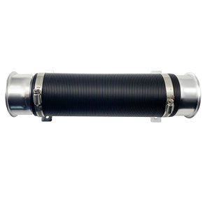Tuyau d'aspiration noir avec raccords argentés, diam. 76 mm - Product Image 3