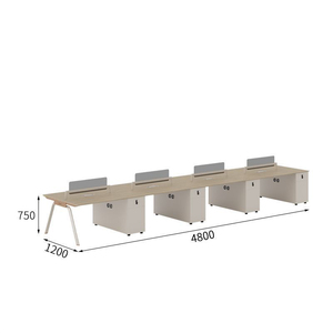 High End Modular Multi Seat Call Center <b>Workstation</b> With Privacy Screen Contemporary Metal Home Office <b>Desk</b> Supplier - Product Image 6