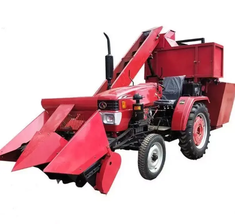 Double rows corn stalk silage forage harvester machine grass forage harvester self-propelled tractor silage harvester