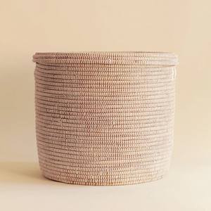 Panier cylindrique fait à la main en herbe de mer, paniers en herbe de mer naturelle pour le rangement à la maison - Product Image 5