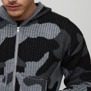 Sudaderas con capucha de camuflaje para hombre con logotipo de punto personalizado al por mayor, sudaderas con capucha de invierno transpirables ecológicas, ropa de calle informal, sudaderas con capucha estampadas para hombre - Product Image 6