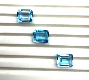 9x12mm Swiss Blue Topaz Octogone Pierres précieuses en vrac pour la fabrication de pendentifs de bijoux Topaze bleue naturelle Pierre à facettes au prix d'usine - Product Image 6