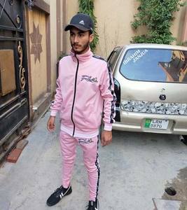 Vente en gros de survêtements vierges surdimensionnés Ensembles baggy en coton sweat à capuche et pantalons de survêtement avec fermeture éclair Survêtement en néoprène pour hommes - Product Image 2