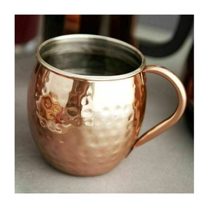 Mules de Moscou à pointe de marteau en cuivre Tasses Drinkware en métal écologique au design moderne - Product Image 3