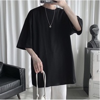T-shirts surdimensionnés pour hommes T-shirt à col rond à la mode Streetwear T-shirt à manches courtes lourd